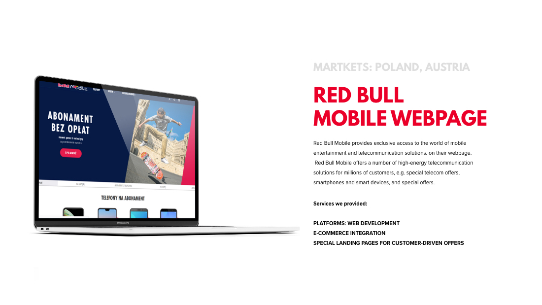 Short case study about the red bull mobile webpage project