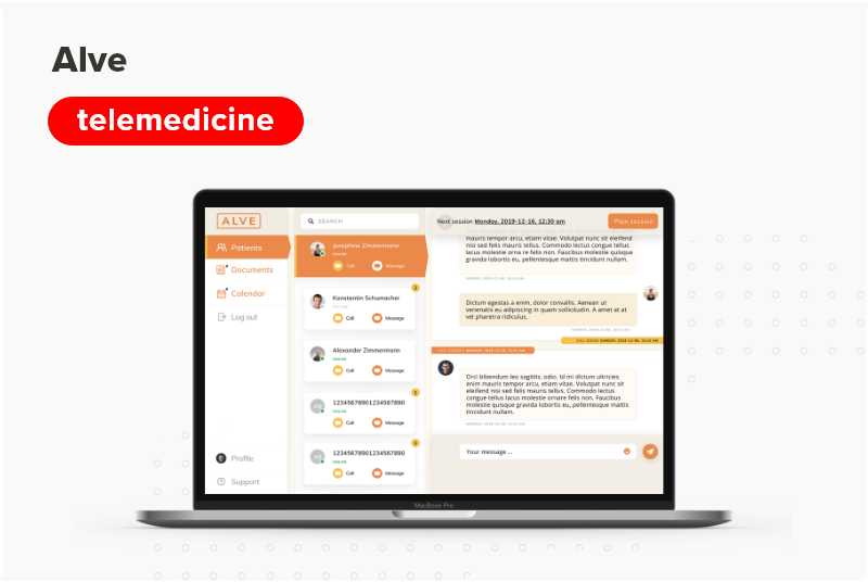 short case study showing the Alve Telemedicine mobile app