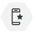 smartphone and star symbol