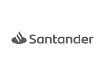 Santander black and white logo
