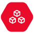 red blockchain logo